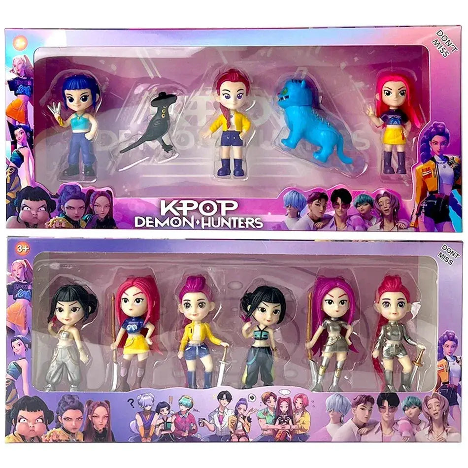 Kpop Demon Hunters Six Piece Action Figure Set Collectible Gift - ToylandEU