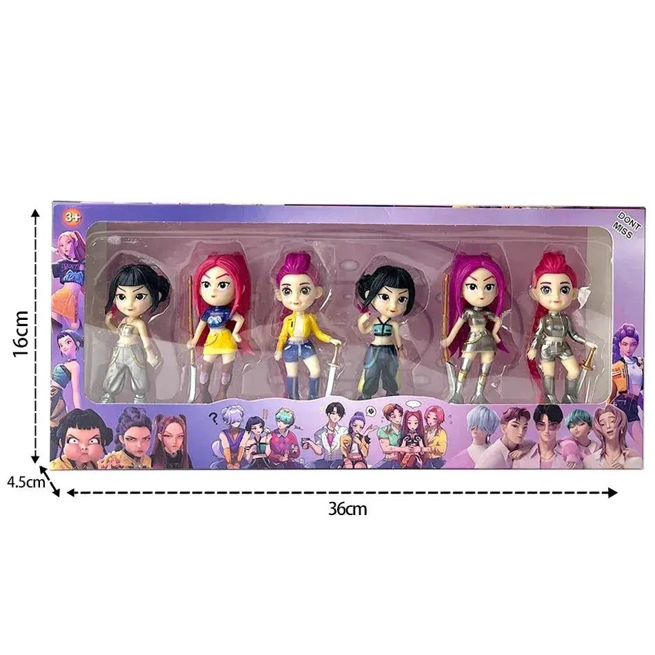 Kpop Demon Hunters Six Piece Action Figure Set Collectible Gift - ToylandEU