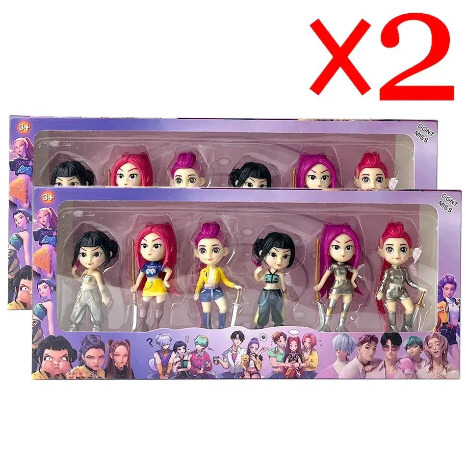 Kpop Demon Hunters Six Piece Action Figure Set Collectible Gift - ToylandEU