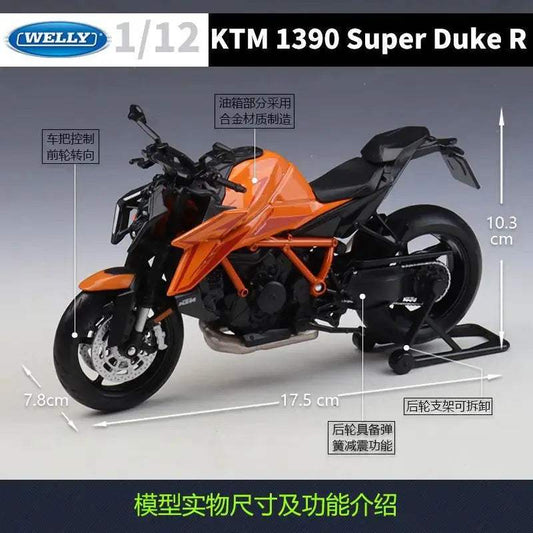 Ktm 1390 Super Duke R Diecast Motorcycle Model Collectible - ToylandEU
