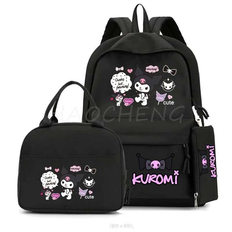  Kuromi Melody School Backpack With Laptop Pocket Sturdy 