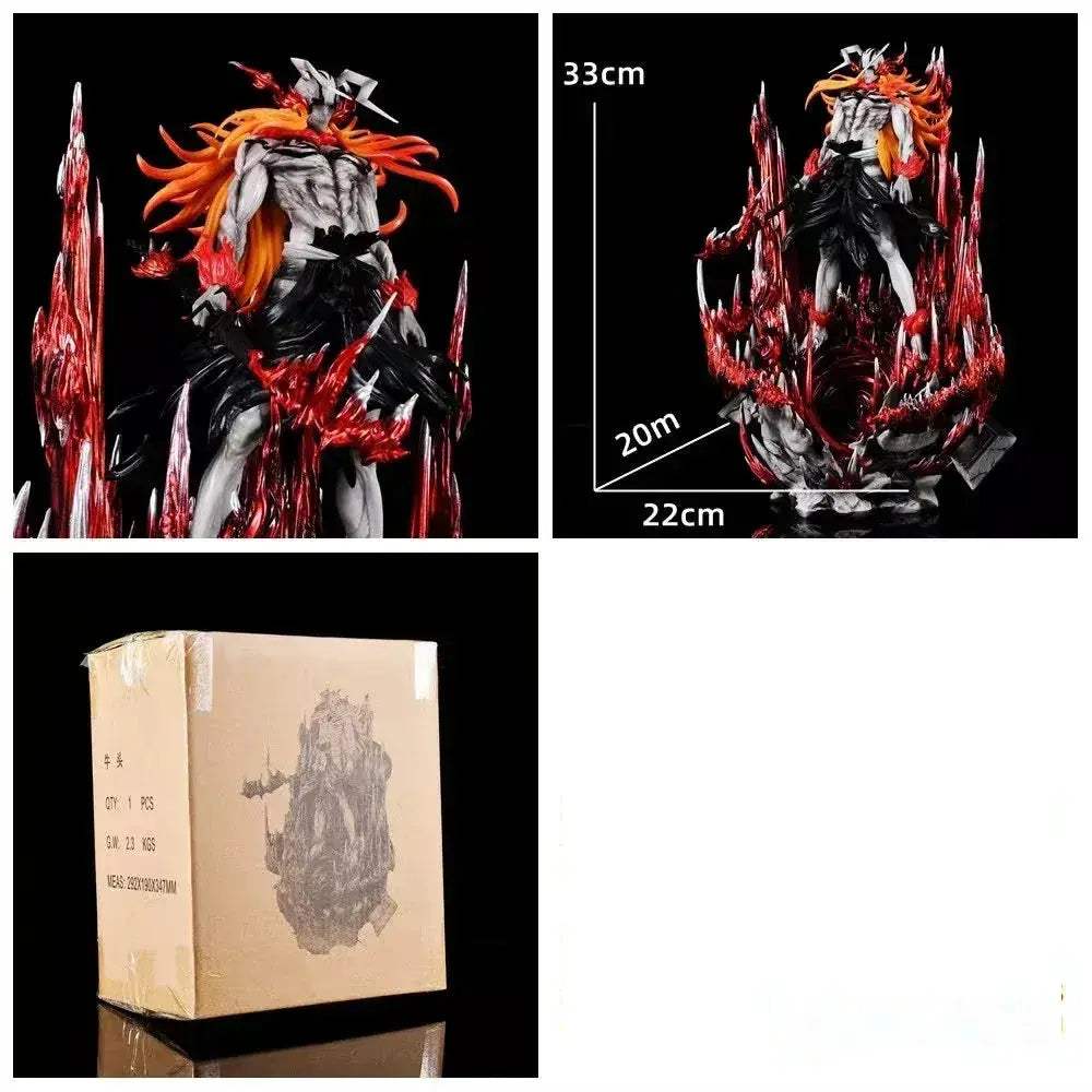 Kurosaki Ichigo and Ulquiorra Cifer Anime Figures, Bleach Espada Vasto Lorde Hallow Figurines - ToylandEU