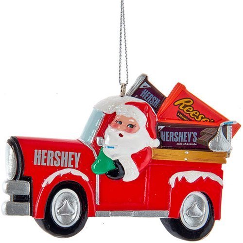 Kurt Adler Hersheys Santa Pickup Truck Ornament Resin Collectible - ToylandEU
