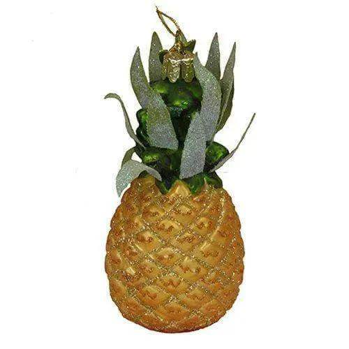Pineapple Glass Ornament With Glitter Diamond Pattern - ToylandEU