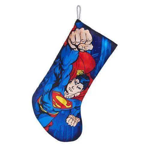 Superman 19 Inch Printed Blue Christmas Stocking With Hanging Loop - ToylandEU