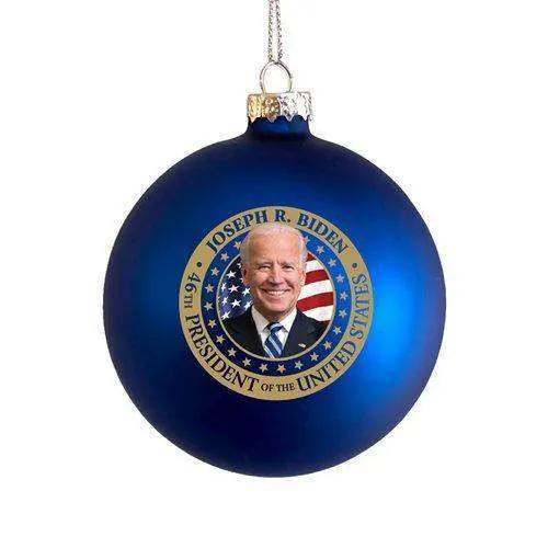 Biden 46th President Glass Ball Ornament 80mm Blue Flag -  ToylandEU™