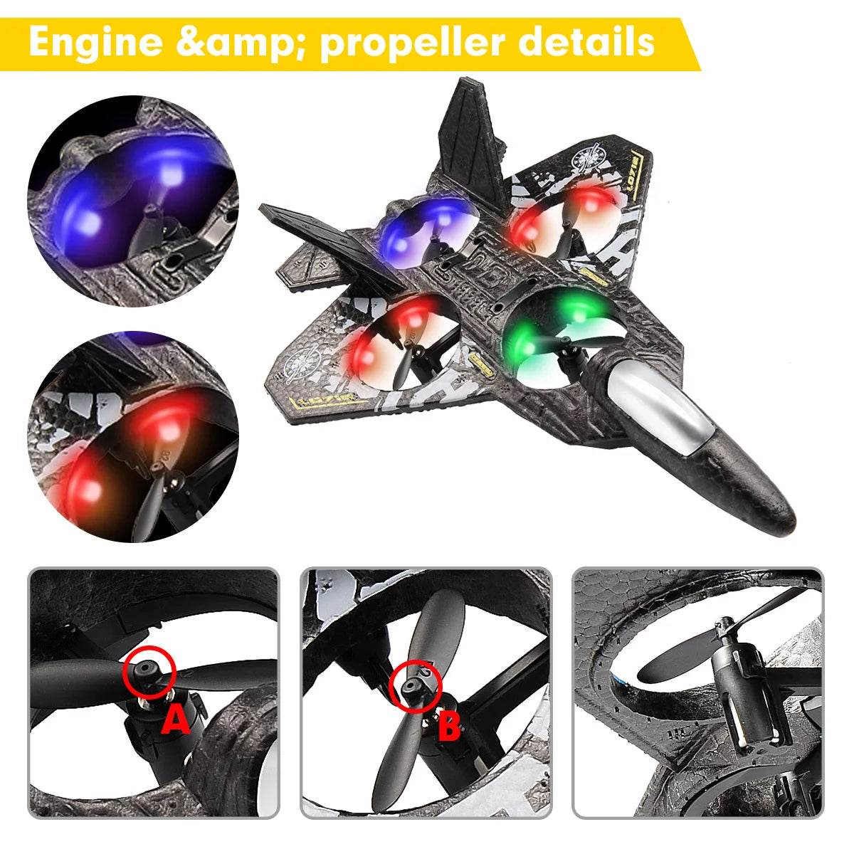 L0712 RC Plane 2.4G Remote Control Aircraft Glider for Kids - ToylandEU