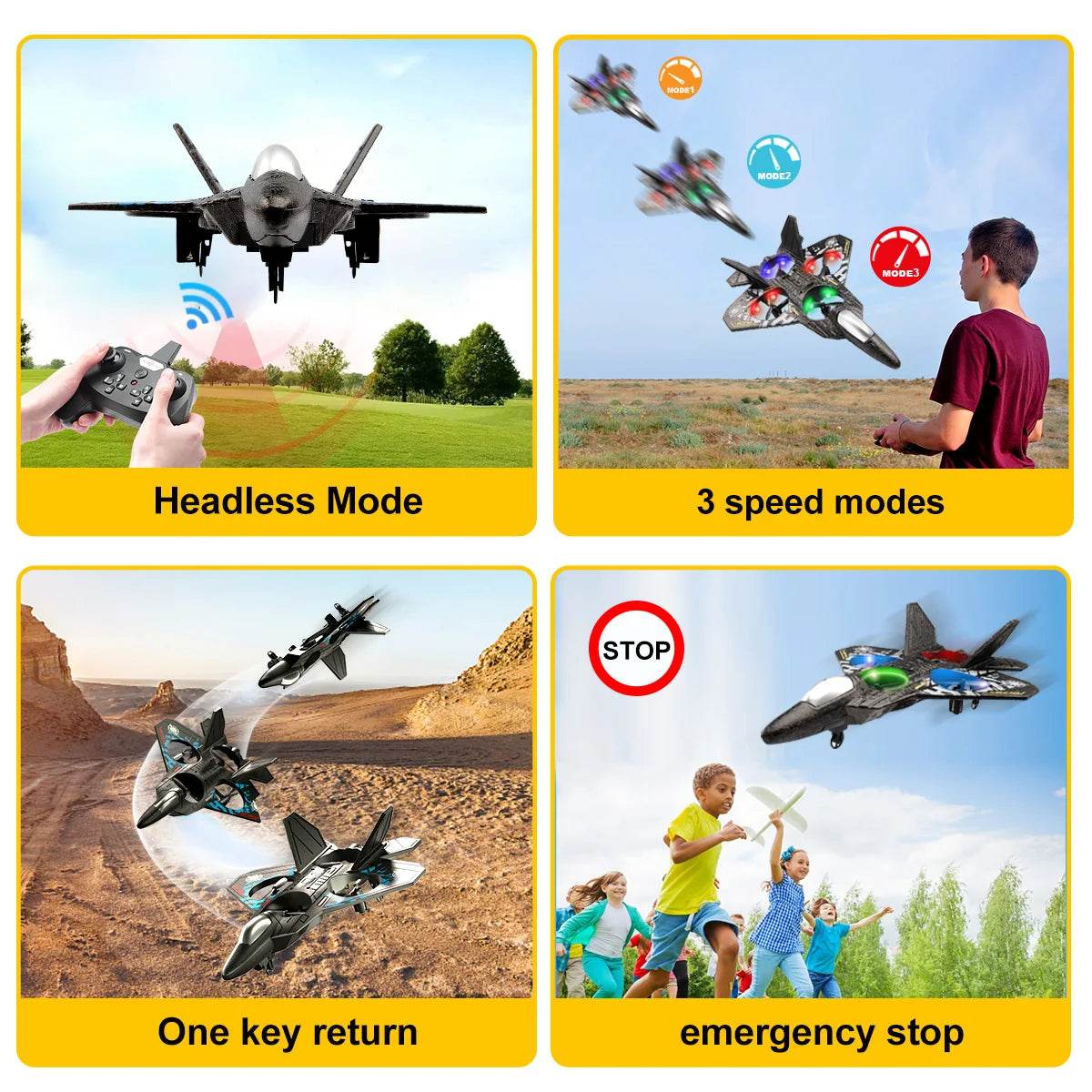 L0712 RC Plane 2.4G Remote Control Aircraft Glider for Kids - ToylandEU
