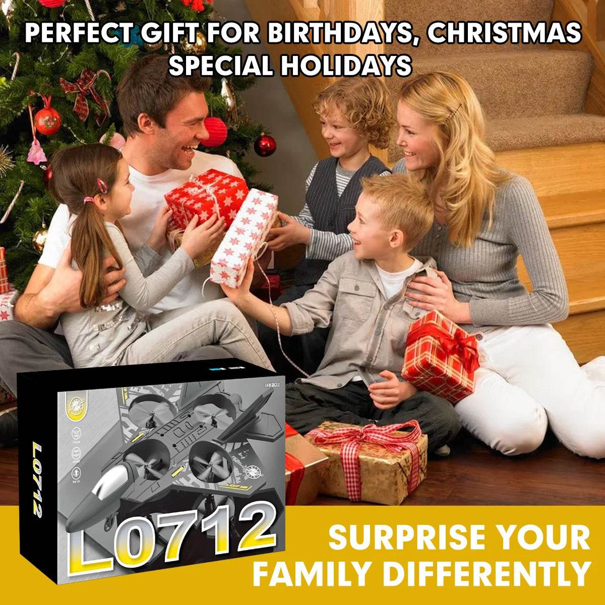 L0712 RC Plane 2.4G Remote Control Aircraft Glider for Kids - ToylandEU