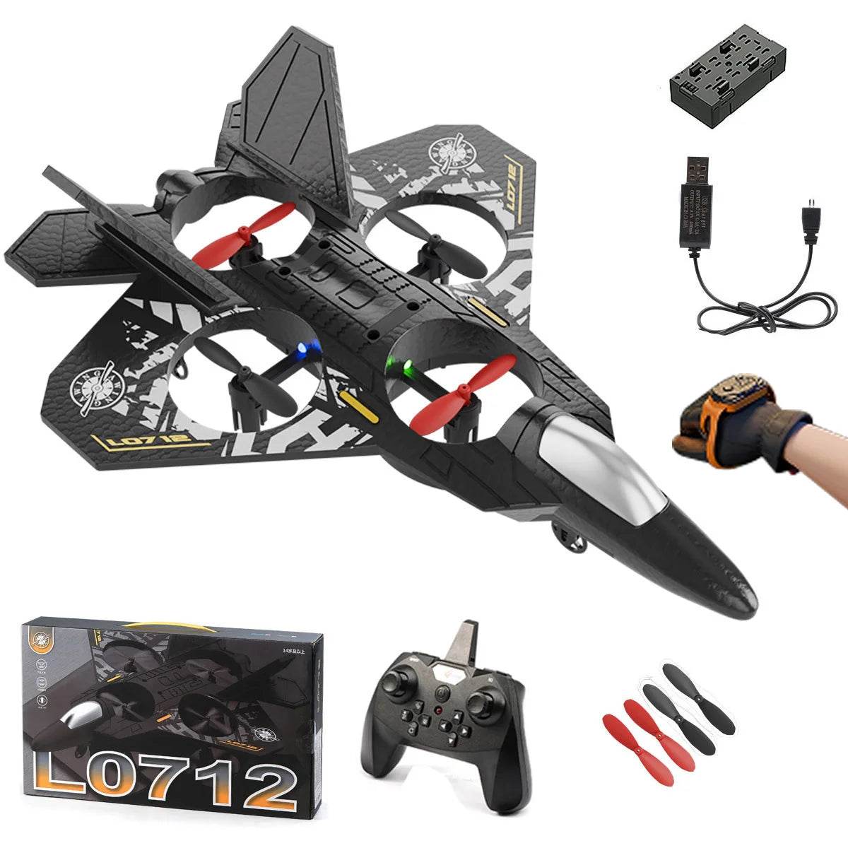 L0712 RC Plane 2.4G Remote Control Aircraft Glider for Kids - ToylandEU