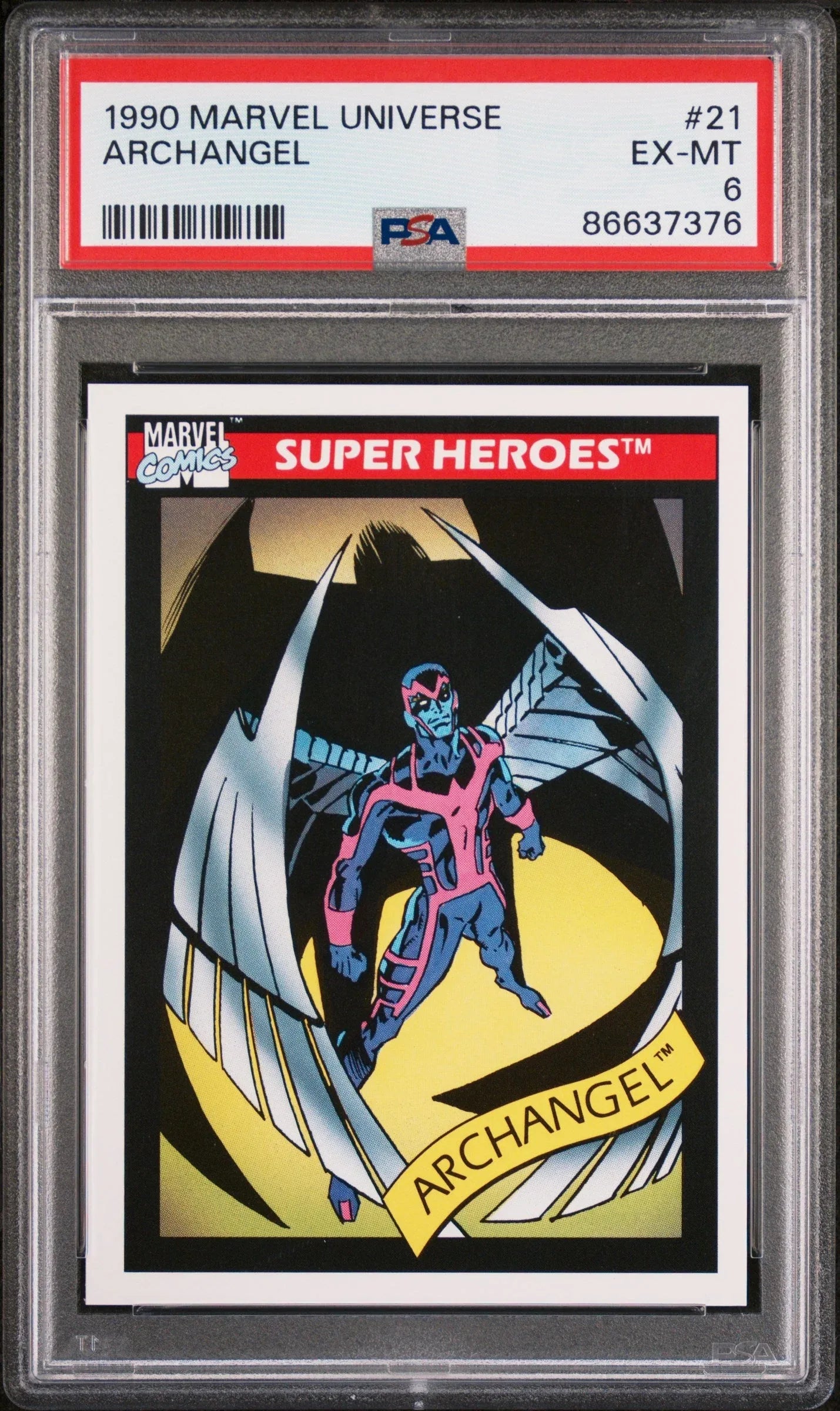 Archangel 1990 Marvel Universe Trading Card PSA 6 Graded