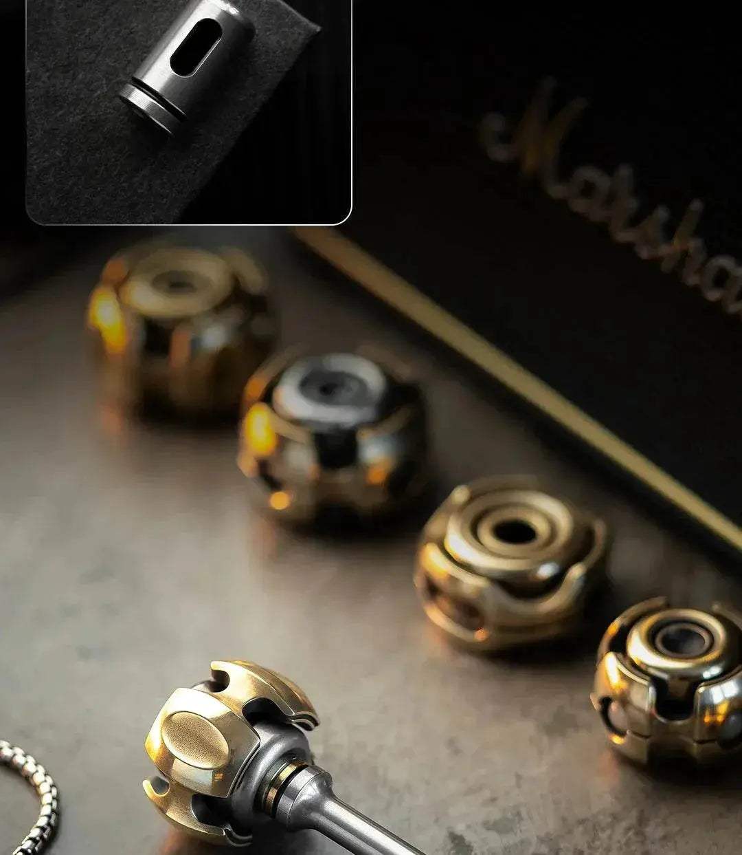 LAUTIE Fingertip Gyro NOIZ C-NANO EDC Out Of Print Decompression Luminous Metal Fidget Toy - ToylandEU