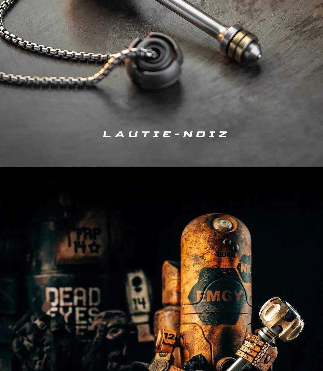LAUTIE Fingertip Gyro NOIZ C-NANO EDC Out Of Print Decompression Luminous Metal Fidget Toy - ToylandEU