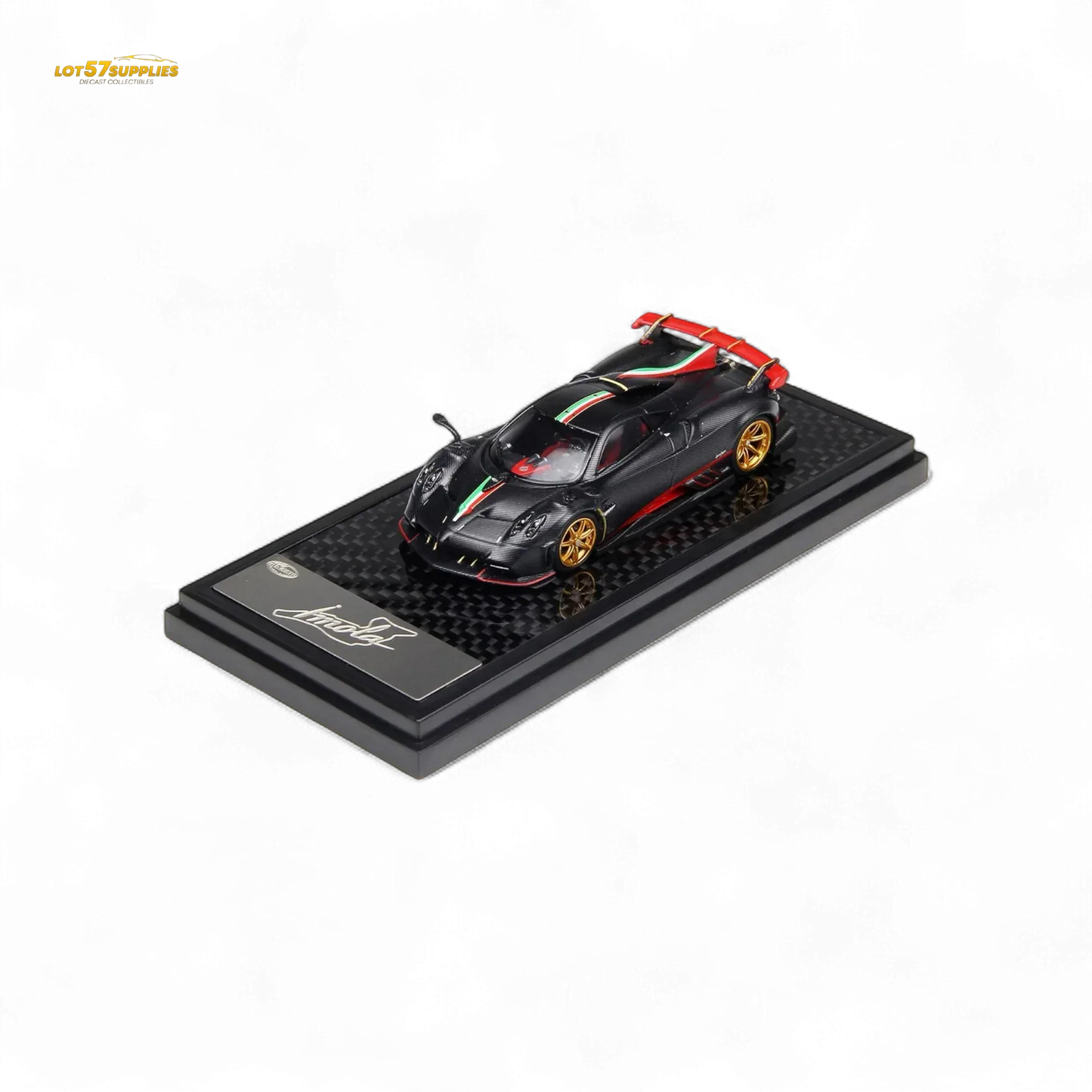 LCD Pagani Imola Diecast OneToSixtyFour Matte Black Model Limited Preorder - ToylandEU
