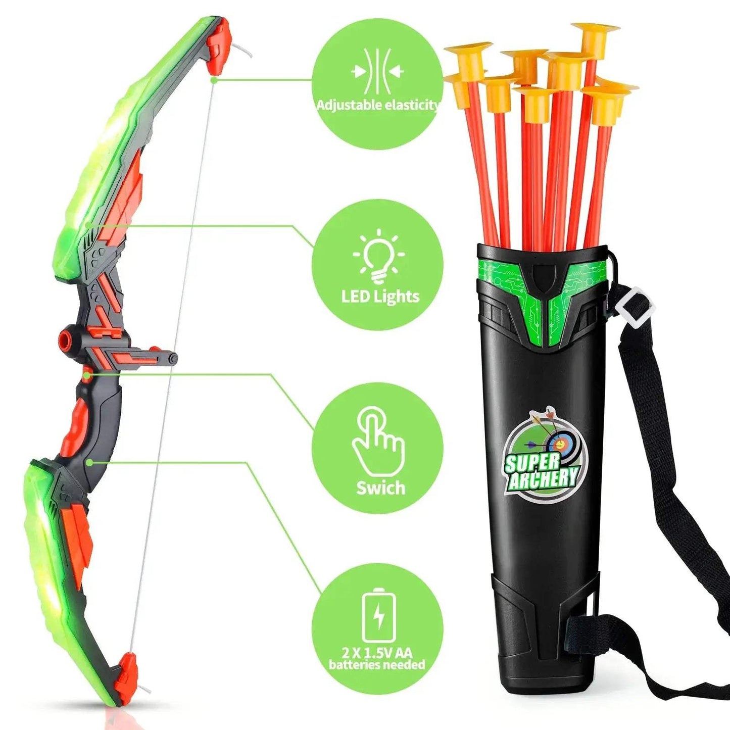  LED Archery Toy Set For Outdoor Adventure And Party Fun -  ToylandEU™