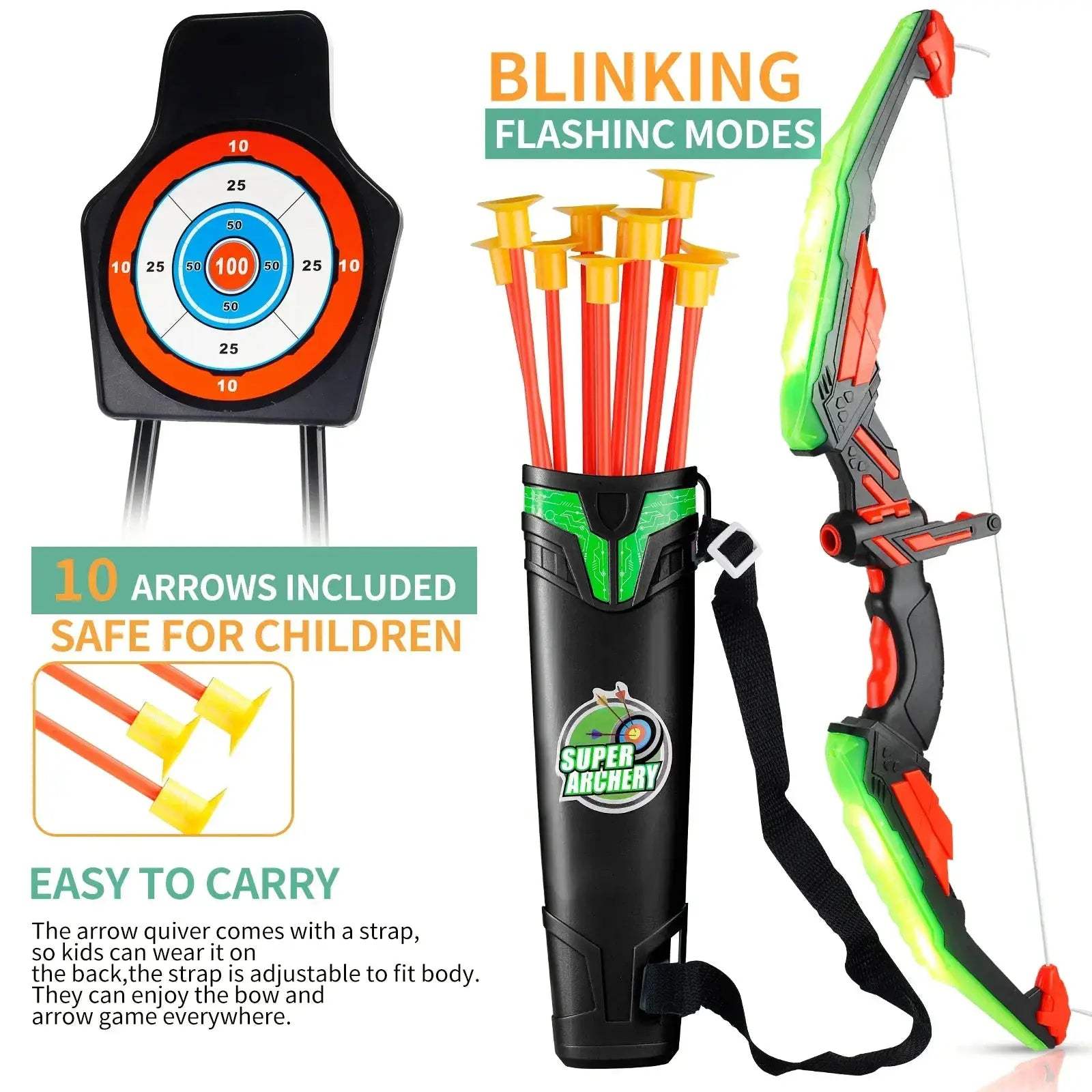  LED Archery Toy Set For Outdoor Adventure And Party Fun -  ToylandEU™