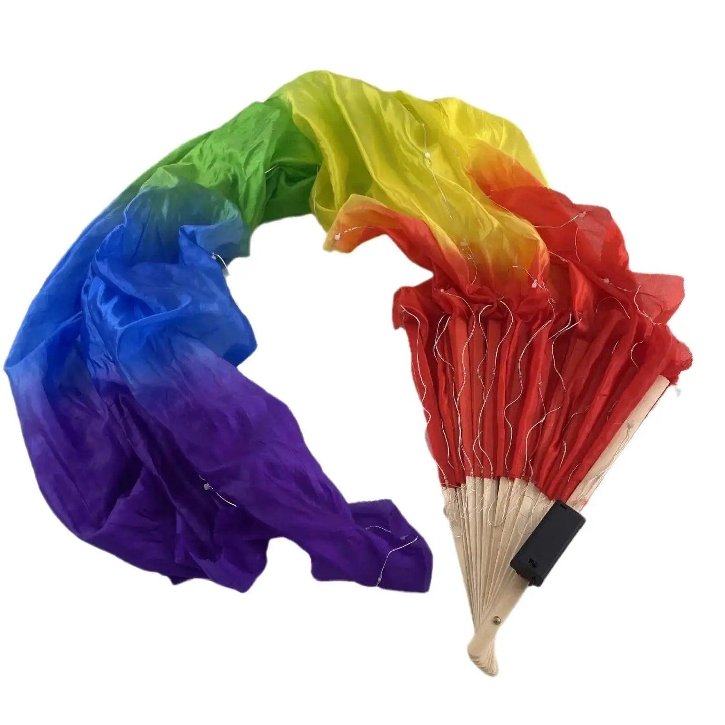  LED Silk Fans Belly Dancing 150cm Gradient Color Performance -  ToylandEU™
