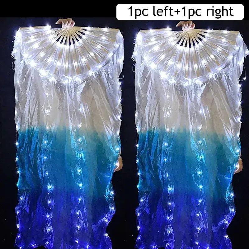  LED Silk Fans Belly Dancing 150cm Gradient Color Performance -  ToylandEU™