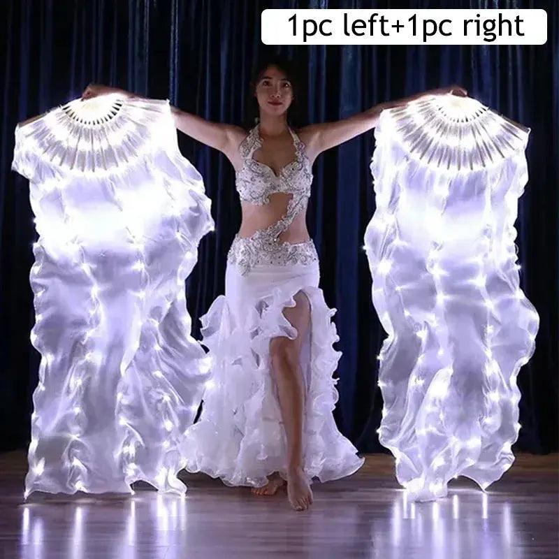  LED Silk Fans Belly Dancing 150cm Gradient Color Performance -  ToylandEU™