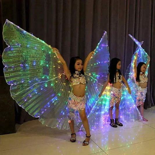 LED Butterfly Wings Costume for Stage Performance with Colorful Glow - ToylandEU