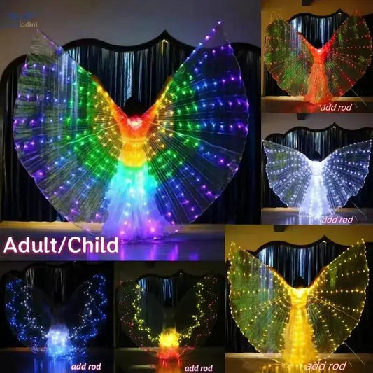  LED Butterfly Wings Kids Costume Glittering Stage Show -  ToylandEU™