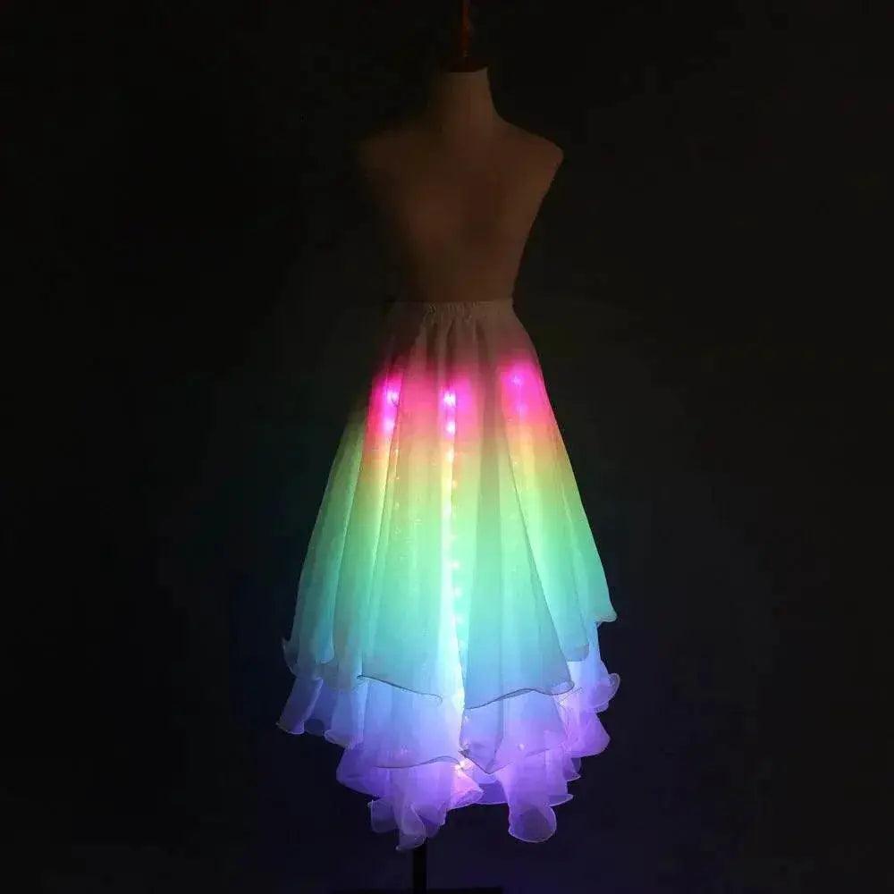  LED Color Lights Women Belly Dance Split Skirt Costume -  ToylandEU™