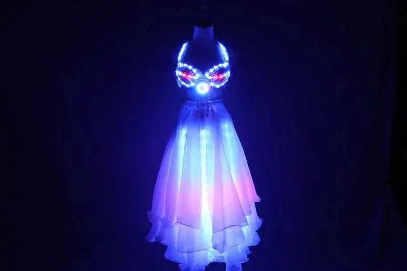  LED Color Lights Women Belly Dance Split Skirt Costumes -  ToylandEU™