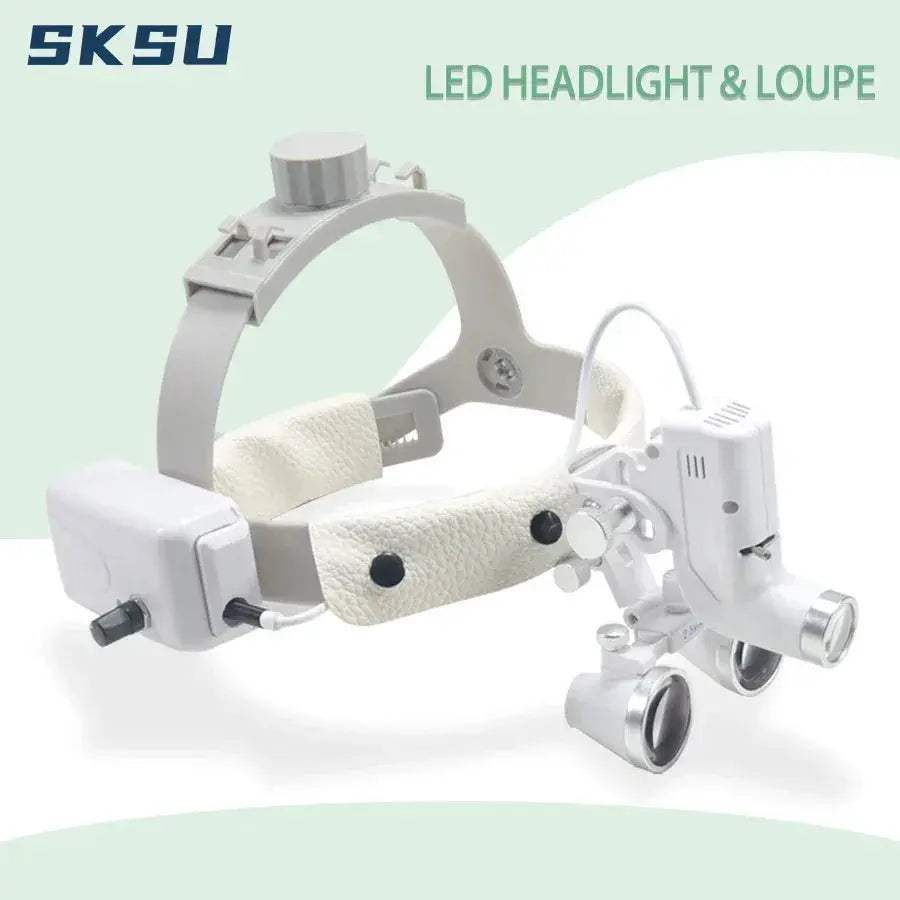 LED Dental Headlamp With Binocular Loupes Adjustable Brightness - ToylandEU
