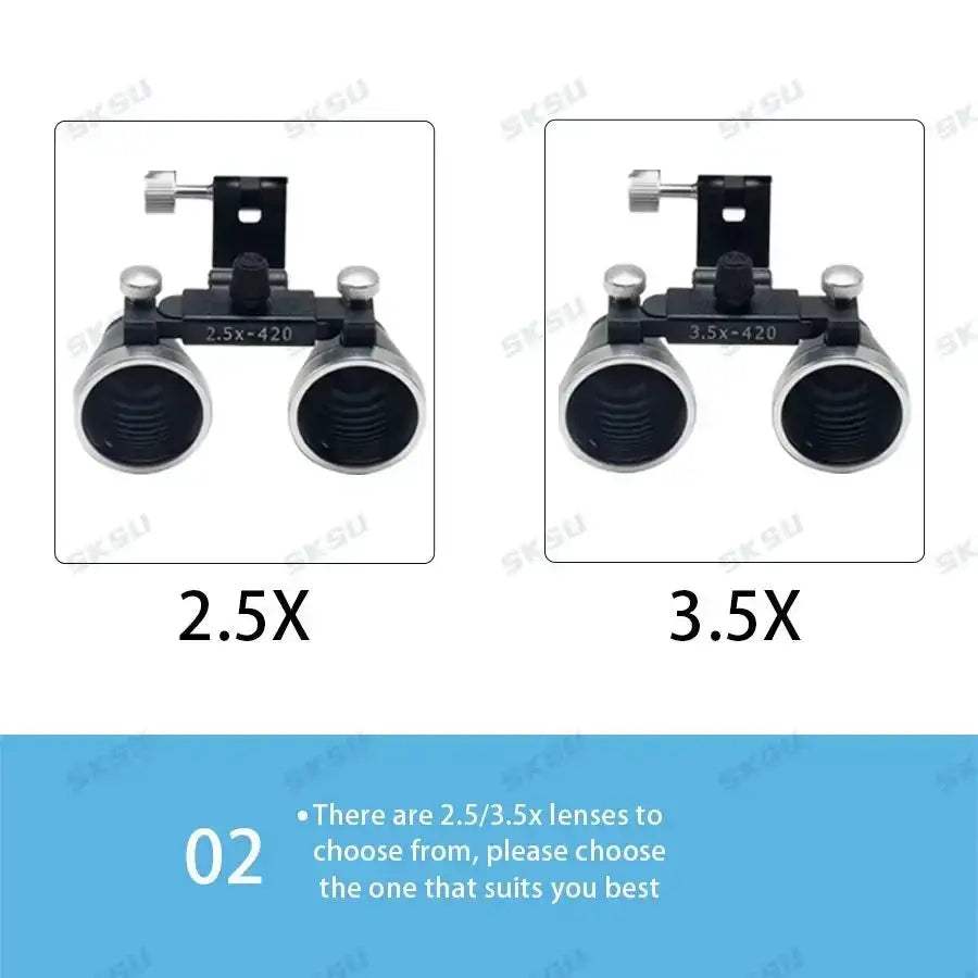 LED Dental Headlamp With Binocular Loupes Adjustable Brightness - ToylandEU