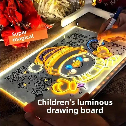  LED Drawing Board Night Light for Kids With Color Pens -  ToylandEU™