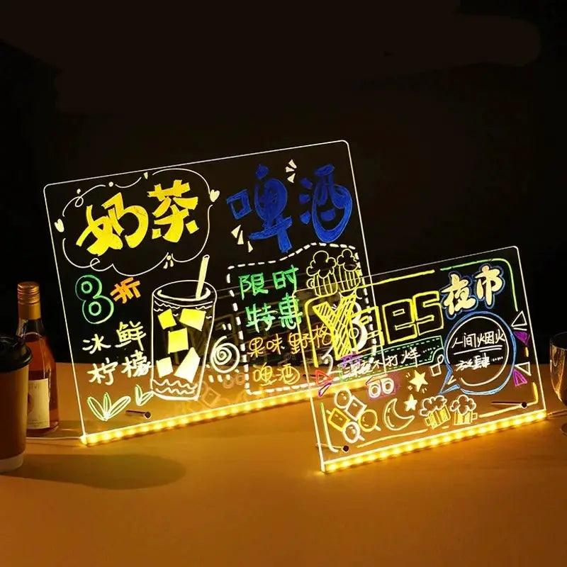  LED Drawing Board for Kids Nightlight Color Pens Safe -  ToylandEU™