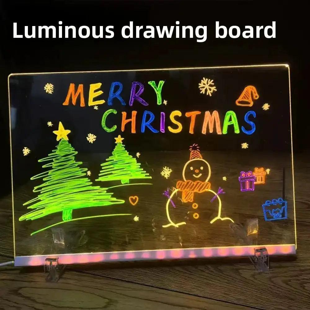  LED Drawing Board for Kids Nightlight Color Pens Safe -  ToylandEU™
