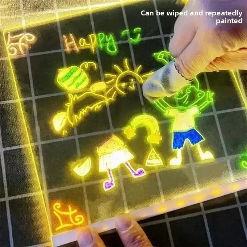  LED Drawing Board for Kids Nightlight Color Pens Safe -  ToylandEU™