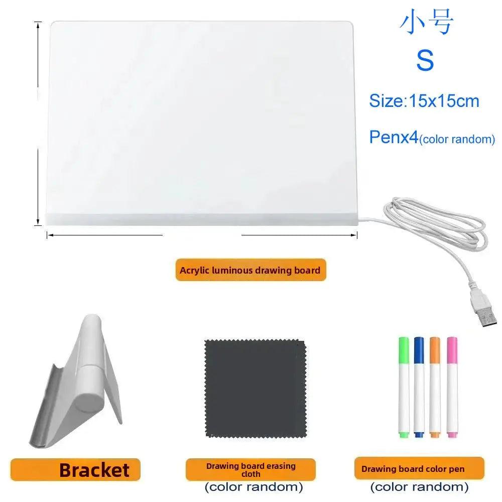  LED Drawing Board for Kids Nightlight Color Pens Safe -  ToylandEU™