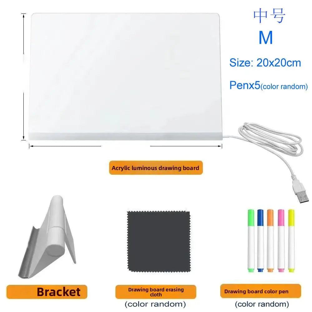 LED Drawing Board for Kids Nightlight Color Pens Safe -  ToylandEU™