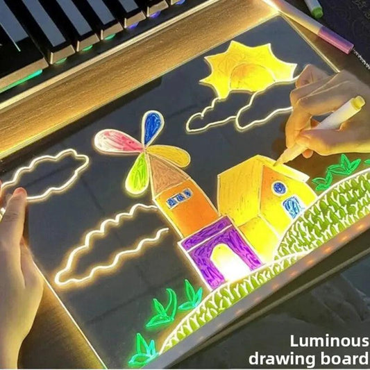  LED Drawing Board for Kids Nightlight Color Pens Safe -  ToylandEU™