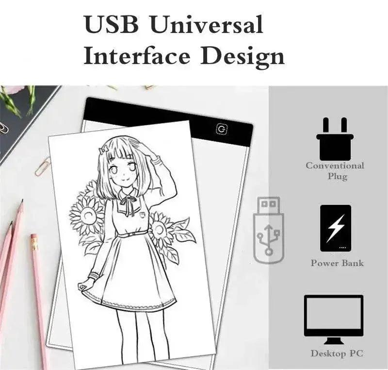  A4 Level Dimmable LED Drawing Copy Pad Board Educational Kids Toy Painting Creative Gifts for Children -  ToylandEU™