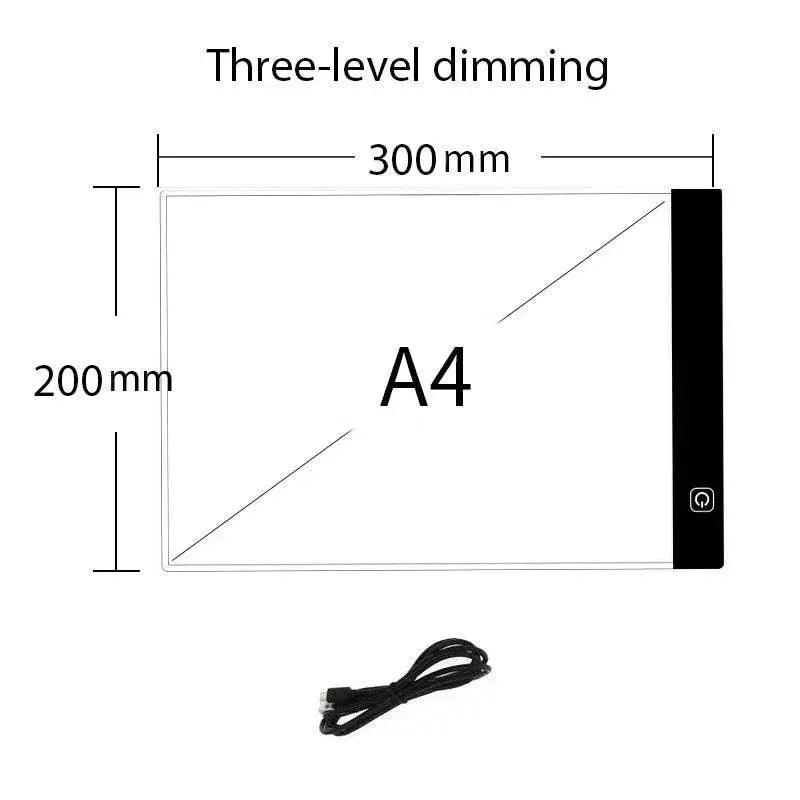 A4 Level Dimmable LED Drawing Copy Pad Board Educational Kids Toy Painting Creative Gifts for Children -  ToylandEU™