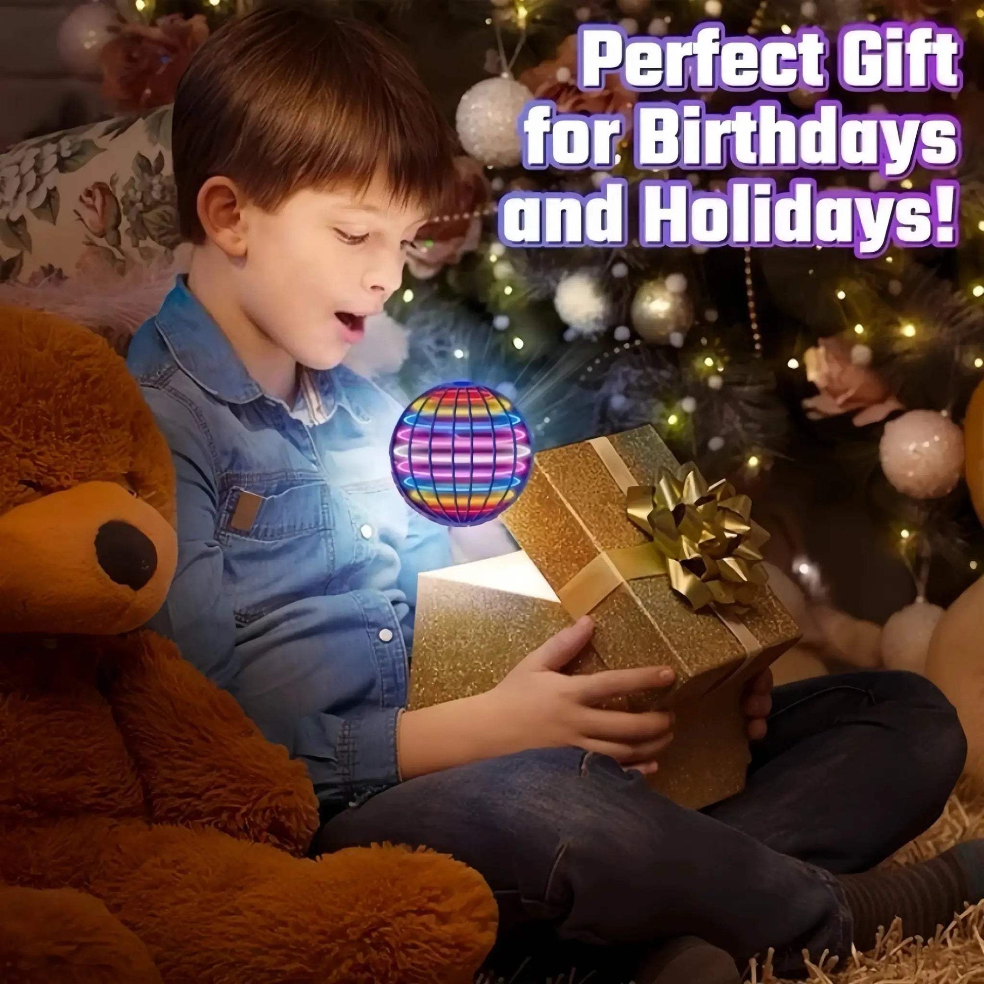 LED Flying Ball Hover Orb With Bright LEDs For Fun - ToylandEU