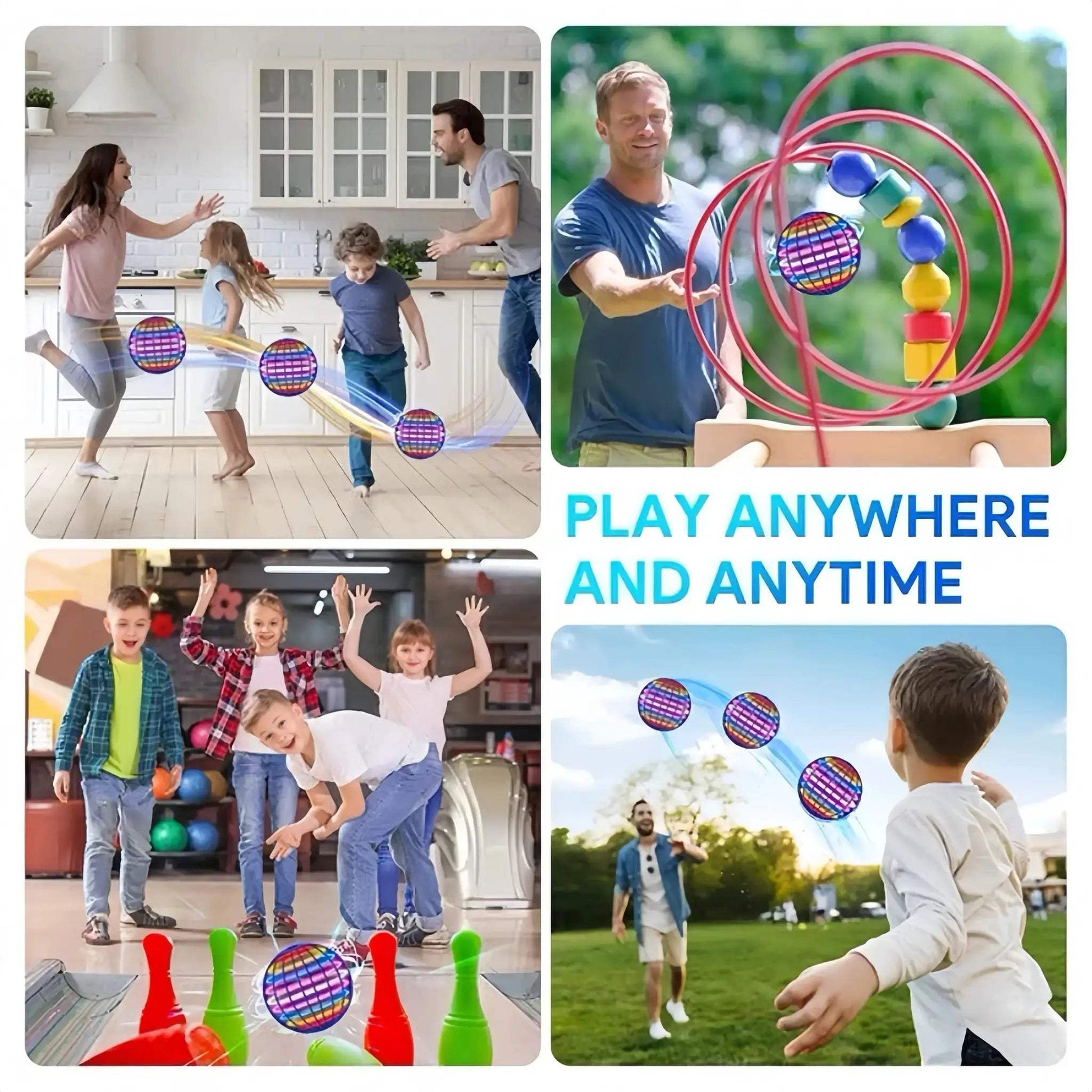 LED Flying Ball Hover Orb With Bright LEDs For Fun - ToylandEU