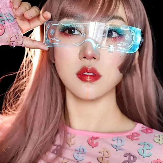  LED Glasses For Rave Parties Pulsing Lights Deluxe -  ToylandEU™