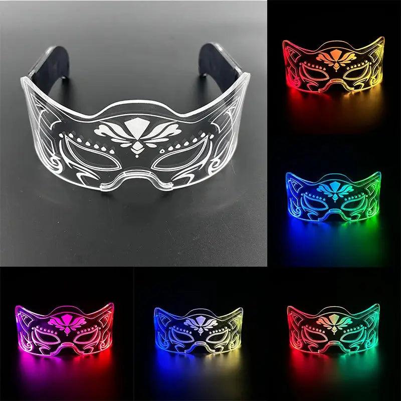  LED Glasses For Rave Parties Pulsing Lights Deluxe -  ToylandEU™
