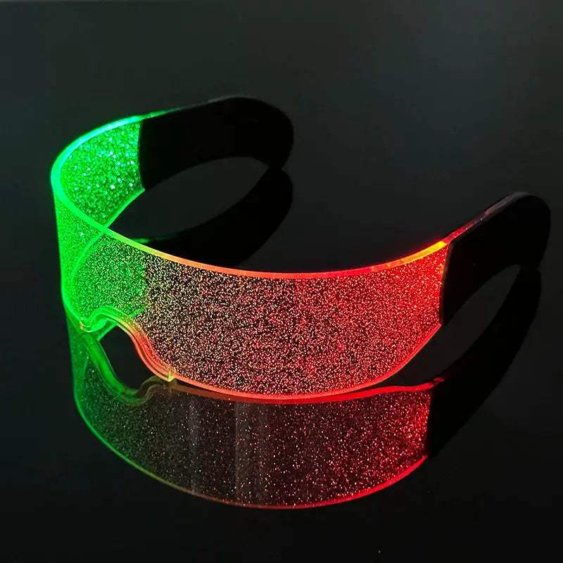  LED Glasses For Rave Parties Pulsing Lights Deluxe -  ToylandEU™