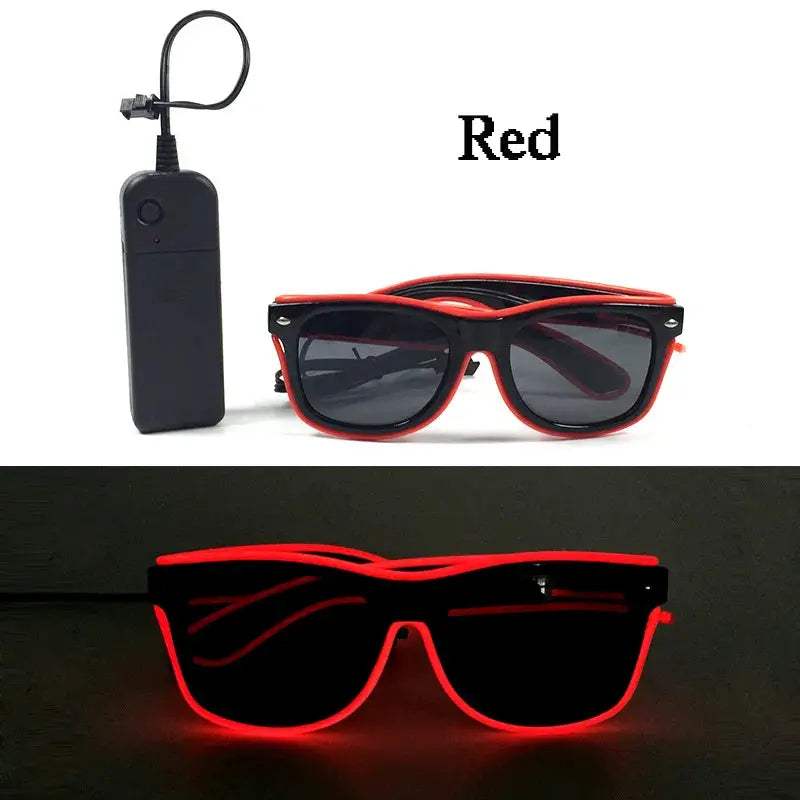  LED Glasses For Rave Parties Pulsing Lights Deluxe -  ToylandEU™
