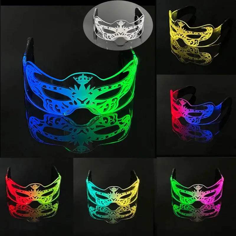  LED Glasses For Rave Parties Pulsing Lights Deluxe -  ToylandEU™