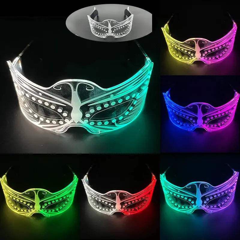  LED Glasses For Rave Parties Pulsing Lights Deluxe -  ToylandEU™