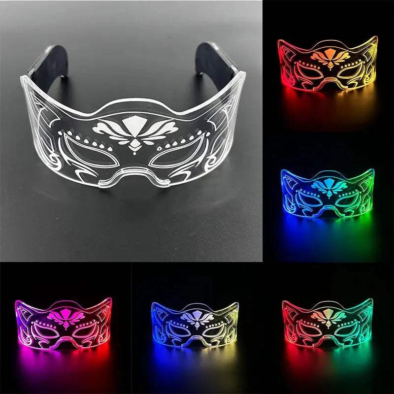  LED Glasses For Rave Parties Pulsing Lights Deluxe -  ToylandEU™
