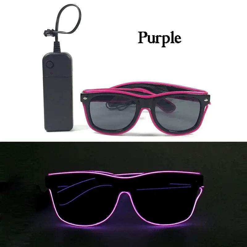  LED Glasses For Rave Parties Pulsing Lights Deluxe -  ToylandEU™