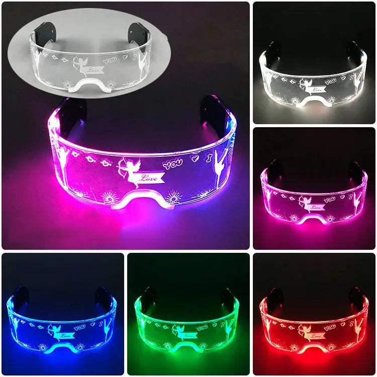  LED Glasses For Rave Parties Pulsing Lights Deluxe -  ToylandEU™