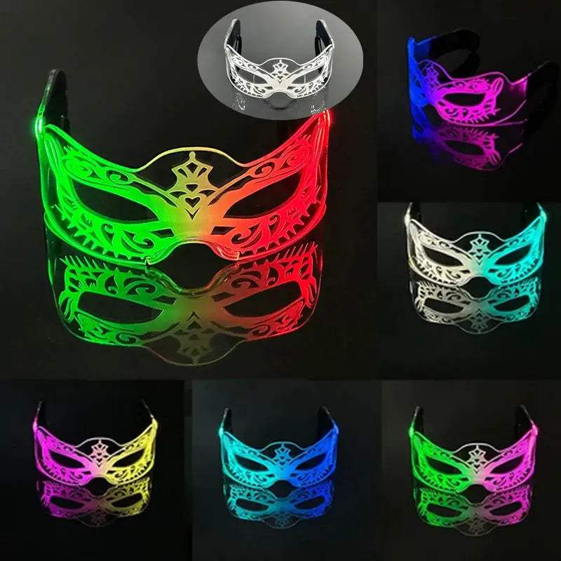  LED Glasses For Rave Parties Pulsing Lights Deluxe -  ToylandEU™
